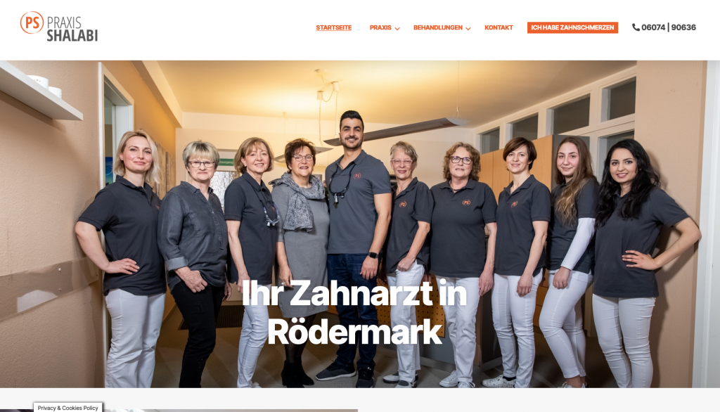 Zahnarzt in Rödermark, Webdesign + Marketing für Zahnärzte