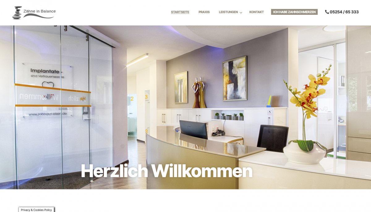 Zahnarzt in Paderborn, Webdesign + Marketing für Zahnärzte